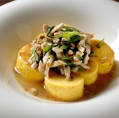 〔ディナー〕出汁巻き玉子　鶏と梅肉のあんかけ