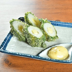 きりたんぽとチーズの磯部揚げ