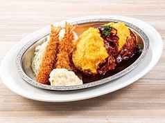オムライス＆海老フライ