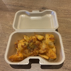 イカとポテトのガーリックソース