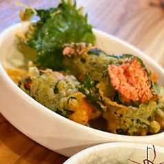 明太子と大葉の天ぷら