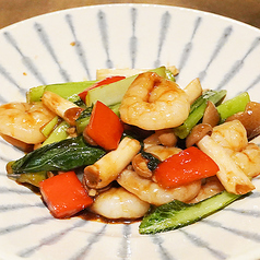 エビと野菜の塩炒め