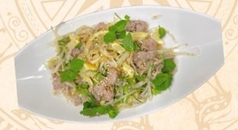 山羊サラダ/カエル塩焼き