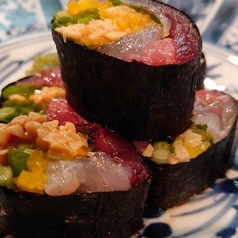 鮮魚と納豆あて巻き