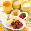 料理メニュー写真&nbsp;ベビーうさちゃんのごはん ミートボールセット ドリンク付き