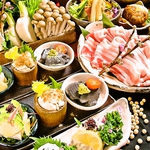 豆乳しゃぶしゃぶ華コース全8品2500円。出来たて豆腐や変わり豆腐等、大豆料理をご堪能下さい♪