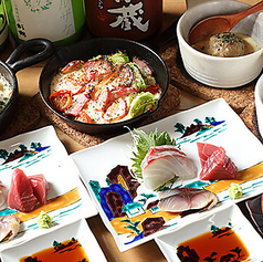 【名物料理満載】肉団子・地鶏・鮮魚刺身が楽しめる天火屋の3種コースで宴会にも最適◎の写真