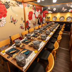 【個室完備】の落ち着いた雰囲気の店内は、大切な方とのお食事や会社の飲み会、宴会、女子会、接待などのビジネスシーン~プライベートシーンまで幅広くご利用に最適です。お客様のご要望にお応えすることも可能です。ご不明な点はお気軽にお問い合わせくださいませ。