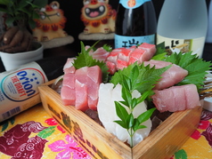 名物銀次の刺身の5点盛り