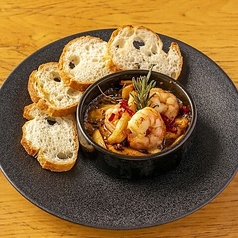 ハーブ海老と色々キノコのアヒージョ