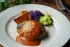 (ＬＵＮＣＨ) AGED手ごねハンバーグ　自家製ベジソース掛け ライス付