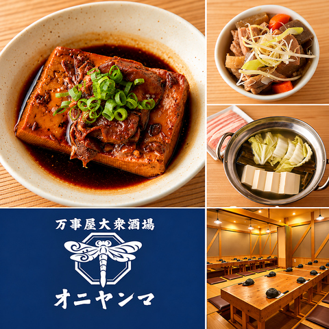 【帯広駅近く】肉豆腐、もつ煮、ぶつ切り刺身。今夜の一杯はオニヤンマで。