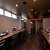 心地よいカウンター席も完備