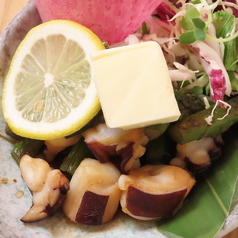 タコとアスパラのバター醤油焼き