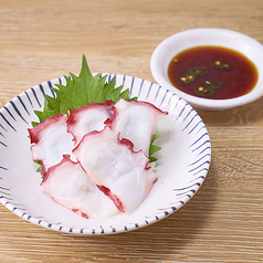 たこ刺し 青唐辛子醤油