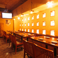 テーブルのお席です！つなげて最大17名様テーブル貸し切りの宴会が大人気！！