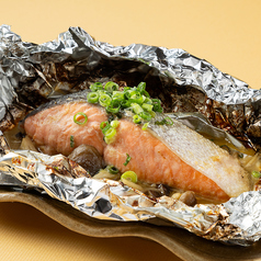 鮭とカニ味噌ホイル焼き