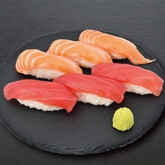 マグロとサーモン6貫盛り合わせ