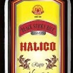 紫米お酒のグラス.