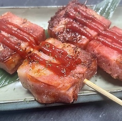 厚切りベーコン串