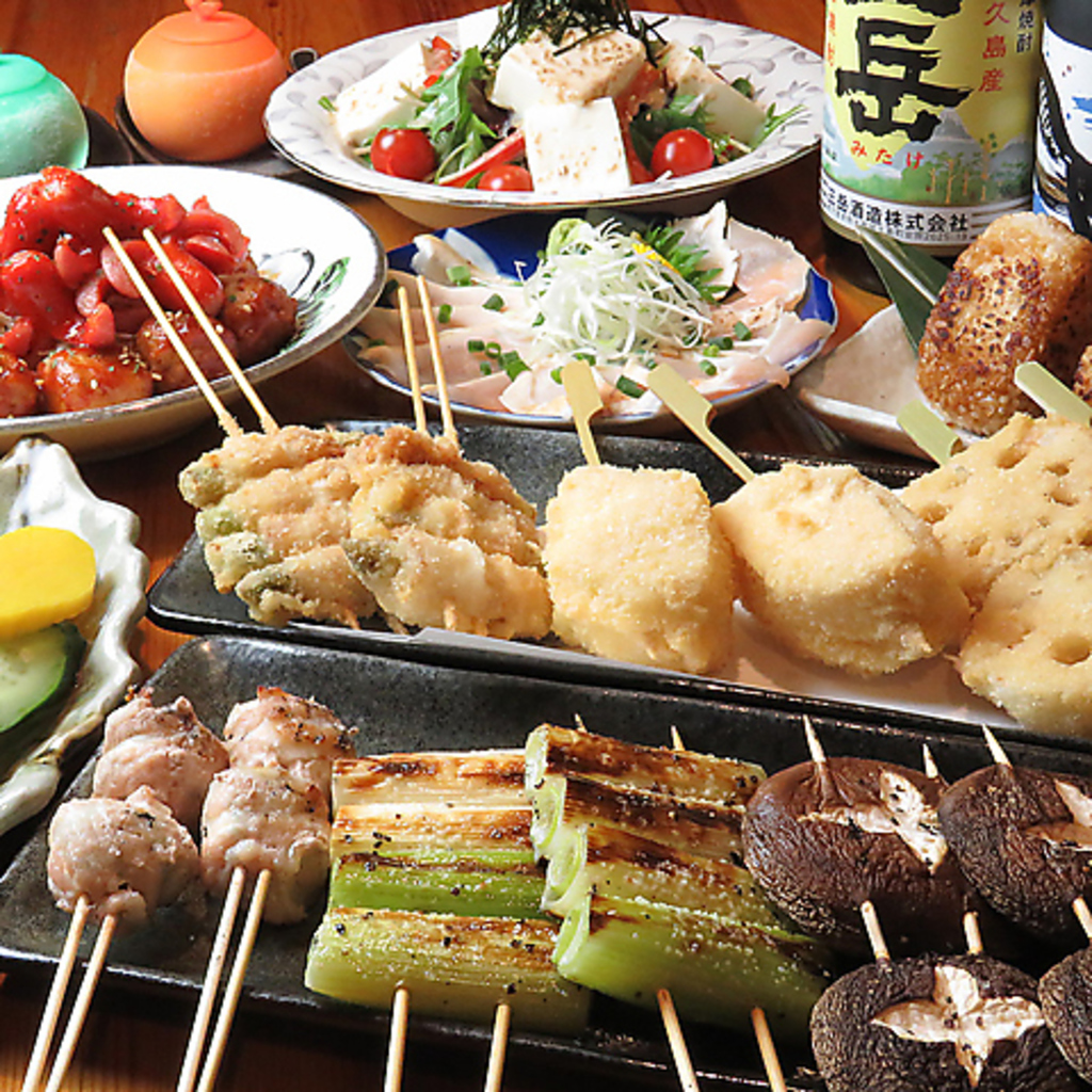 串焼き・串揚げなら是非串之家へお越し下さい♪鶏・豚・野菜・肉焼き各種一本176円(税込)～ご用意♪