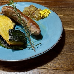 旬の焼き野菜とソーセージグリル