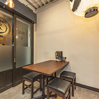 テーブル席2名様用×5席ご用意しております！