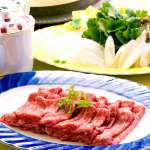 『能登牛』の会席・しゃぶしゃぶ・すき焼きもございます。脂ののった能登牛は口の中でとろけます