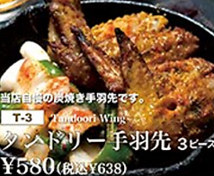 タンドリー手羽先 3ピース