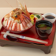 三国港越前がに丼/ Echizen Crab Deluxe Seafood Bowl