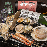 飲み放題付き生牡蠣やホタテバターを含むまるっぽコース