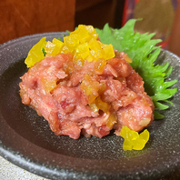 贅沢に中トロのトロたくです。