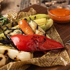 季節野菜のグリル ロメスコソース