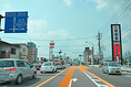 【1】諏訪ICを出て左折、国道20号線を直進、飯島交差点を右に曲がります。