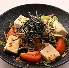 のり香る豆腐サラダ