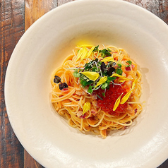 明太子といくらの冷製フェデリーニ