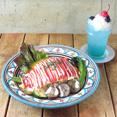 ふわふわ卵のチーズオムライス