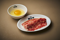 ご飯に合うレアしゃぶロース(卵付き)