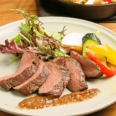 京都丹波産鹿肉のステーキ
