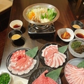 料理メニュー写真&nbsp;あぐー豚&石垣牛しゃぶしゃぶセット(バラ・ロース)&(部位はお店にご確認ください。)