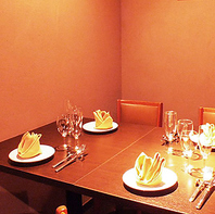 バリエーション豊富な完全個室を完備