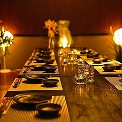 部署の飲み会や親睦会に最適な広さの個室です。ビジネスシーンの接待にも安心してご利用いただけます。