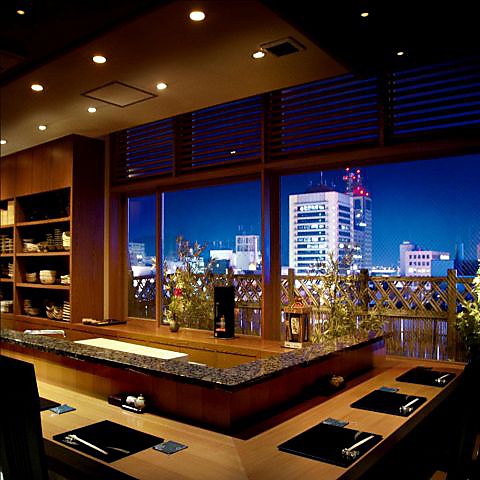 静岡の街中を10階から一望。ワンランク上の大人の宴会ならこのお店