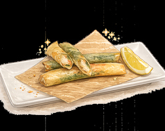 あつあつ明太もちシソチーズ春巻き3本
