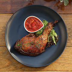 フライドチキンレッグ Fried chicken leg with fresh tomato sauce