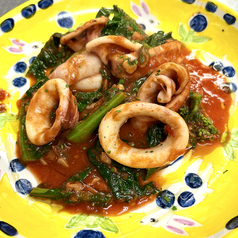 ヤリイカのリグーリア風　トマト煮込み　Braised Squid With Tomato