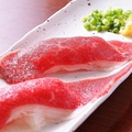 料理メニュー写真 飛騨牛炙り寿司　2貫
