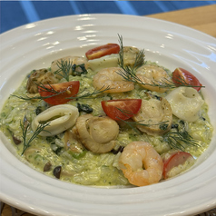 シーフードジェノベーゼリゾット