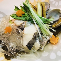 鮮魚の酒蒸し