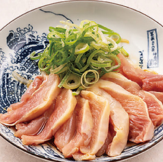 さつま極鶏「大摩桜」の炙りもも肉 ぽん酢葱まみれ